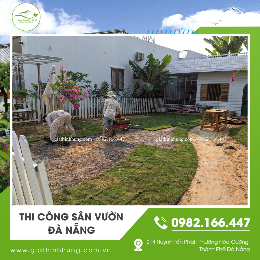 Thi công sân vườn Đà Nẵng mang lại cảnh quan xanh mát và gần gũi thiên nhiên