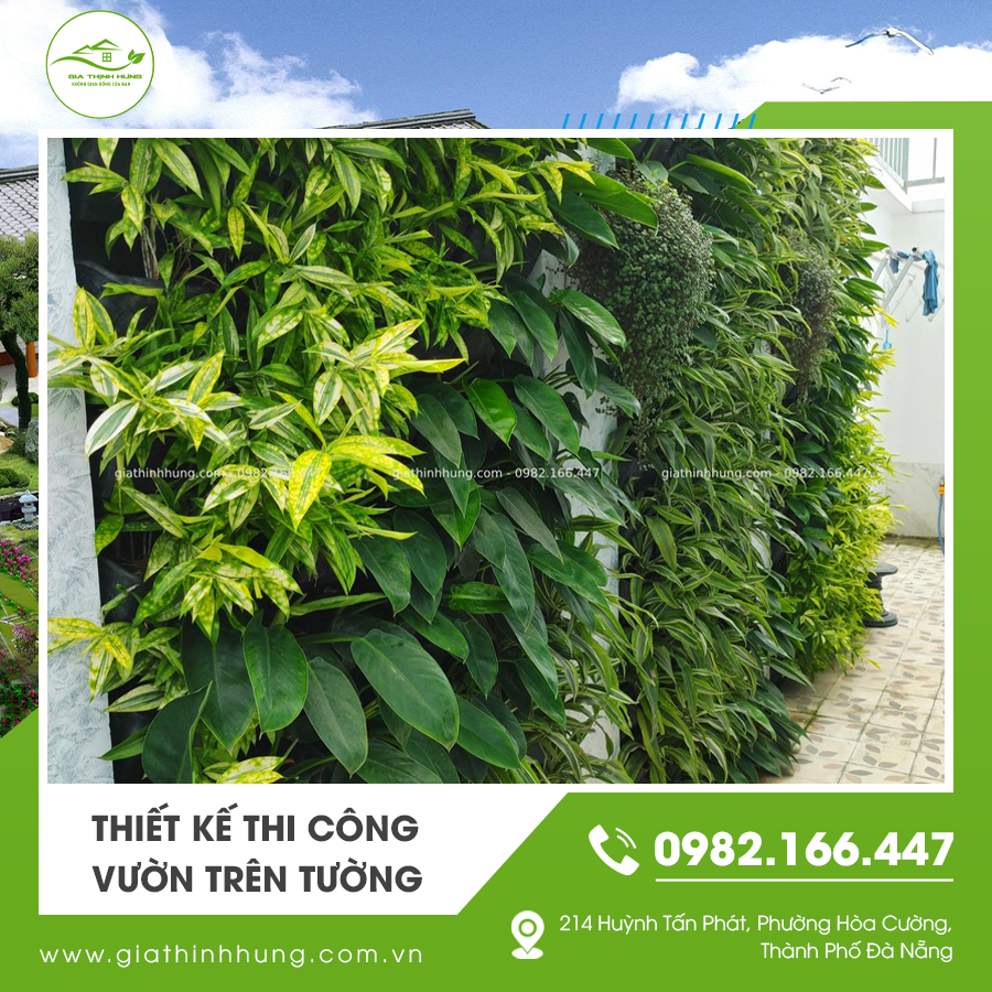 Thiết kế thi công vườn trên tường tạo không gian thư giãn tự nhiên